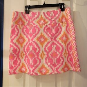 Gretchen Scott Designs Pink and Orangr Mini Skort L
